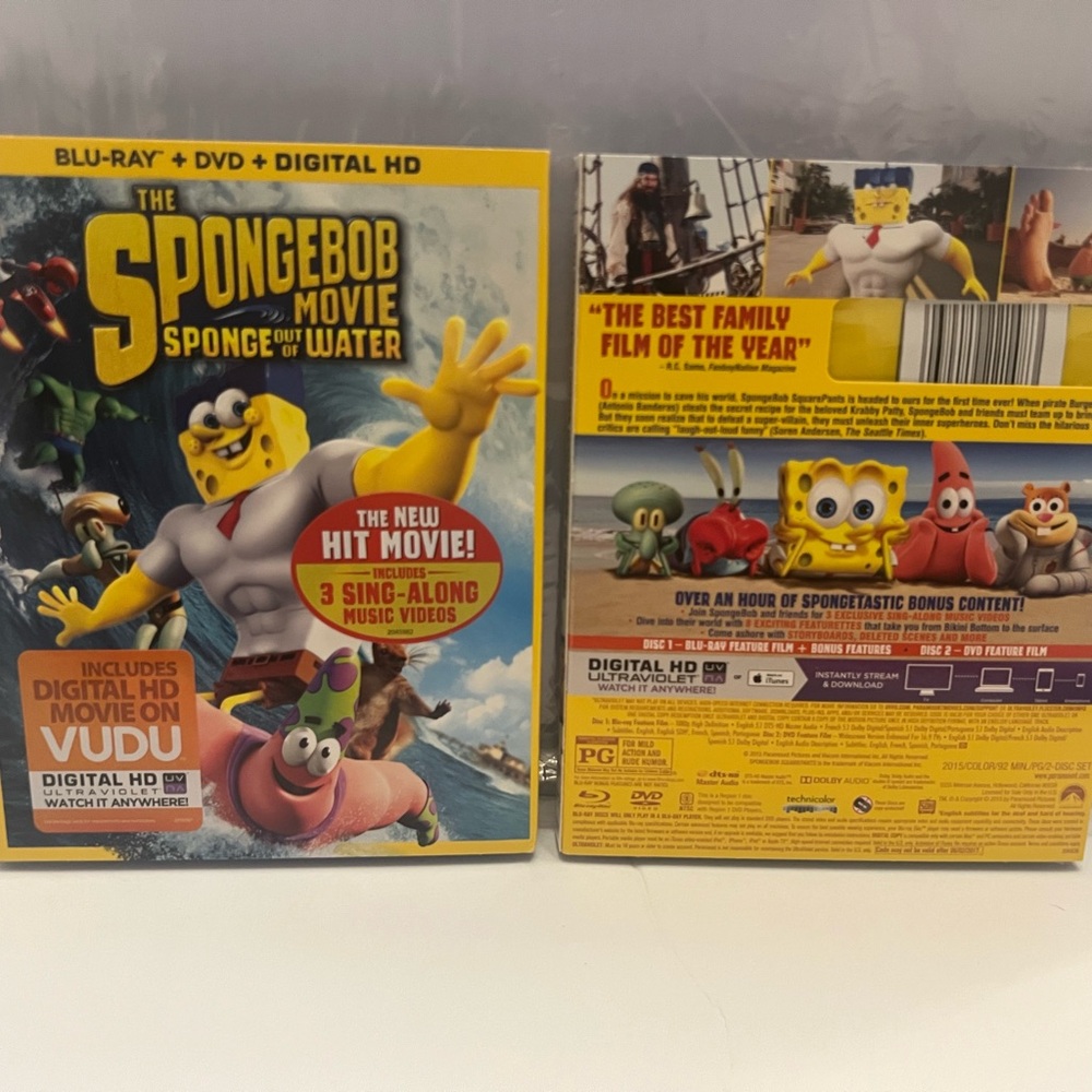 The SpongeBob Movie: Sponge Out of Water Blu-ray + DVD + Digital HD